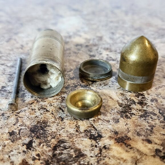 1930s Brass Trench Bullet Lighter, Unique Design, Unbranded, Working. - Picture 5 of 9